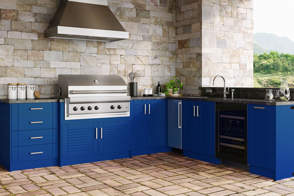 weatherstrong cabinets in reef blue