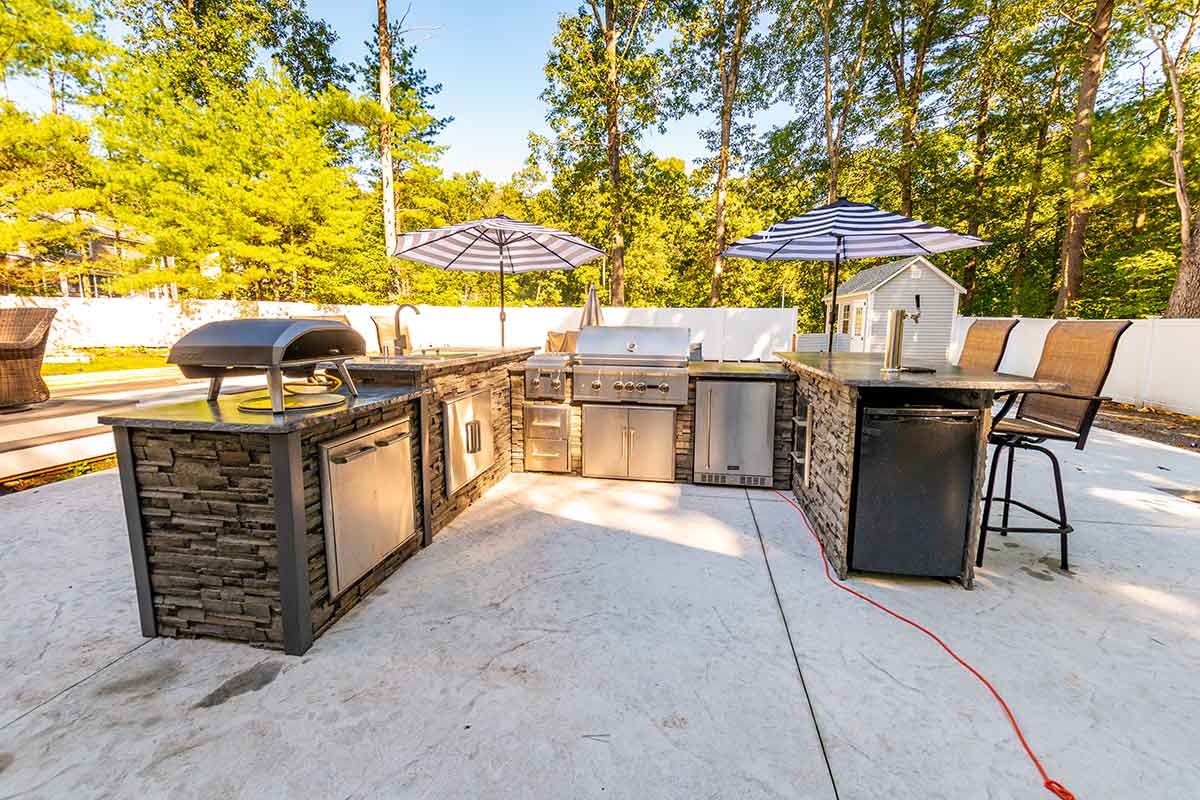 U shaped outdoor kitchen plans