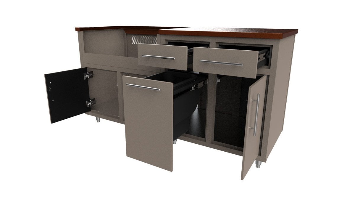 Challenger Design Outdoor Kitchen Island Materials Used