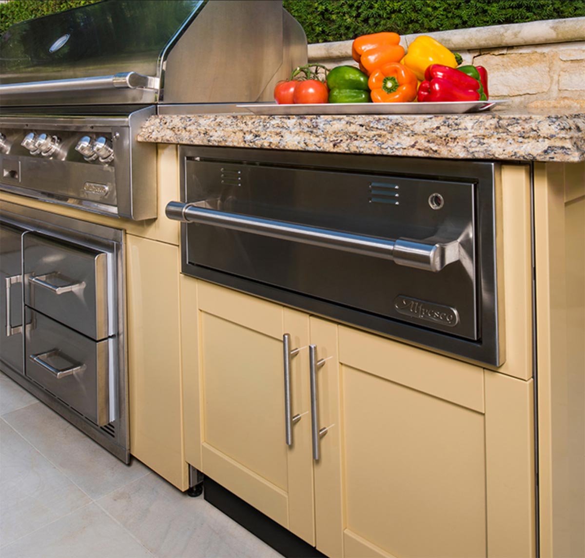 appliance cabinet in danvers outdoor kitchen