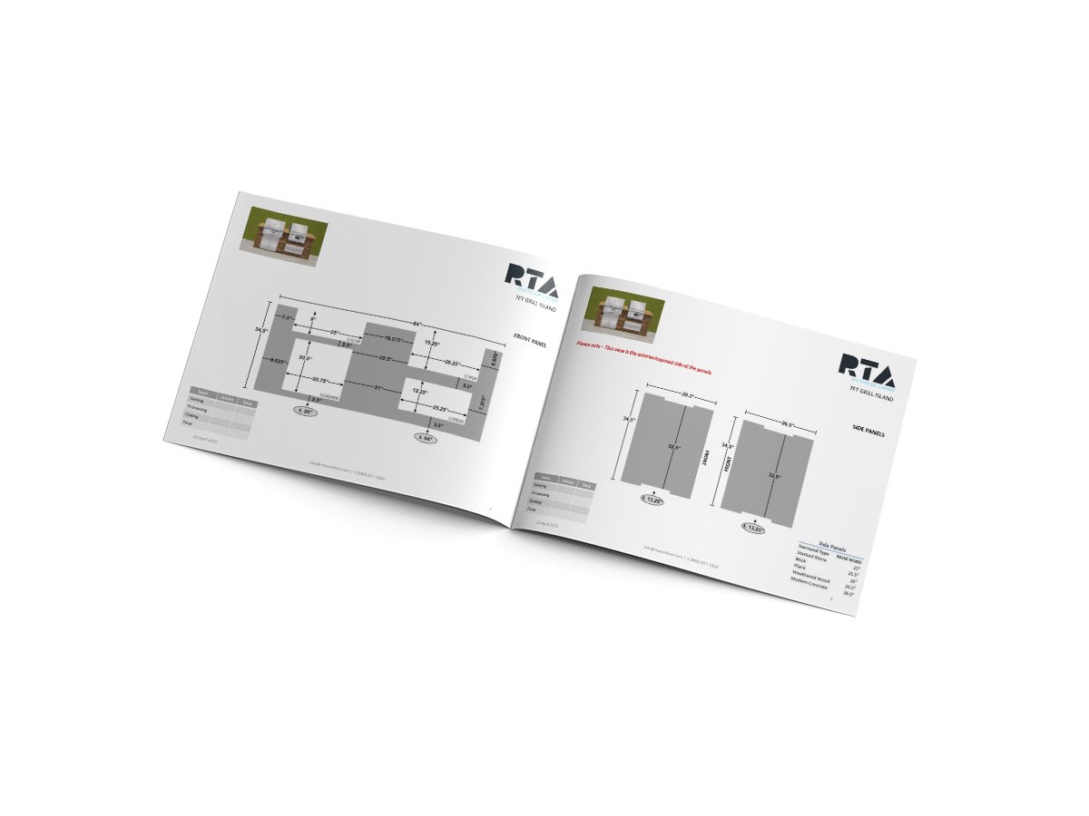 small outdoor kitchen blueprint booklet