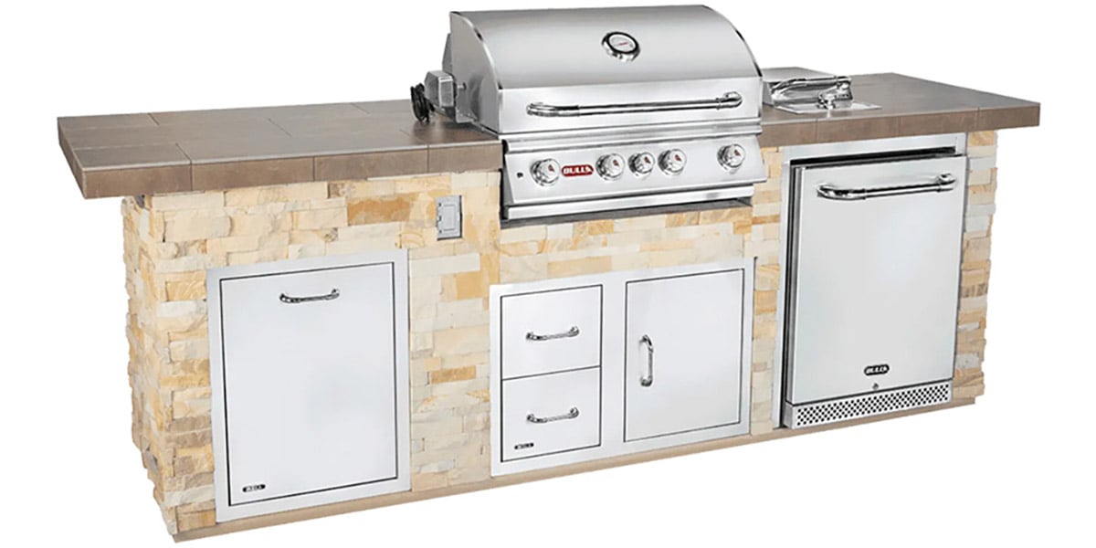 bull outdoor kitchen grill island
