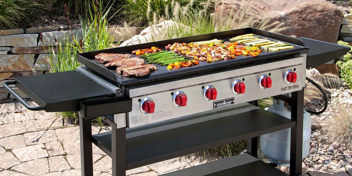 camp chef bbq flat grill on patio