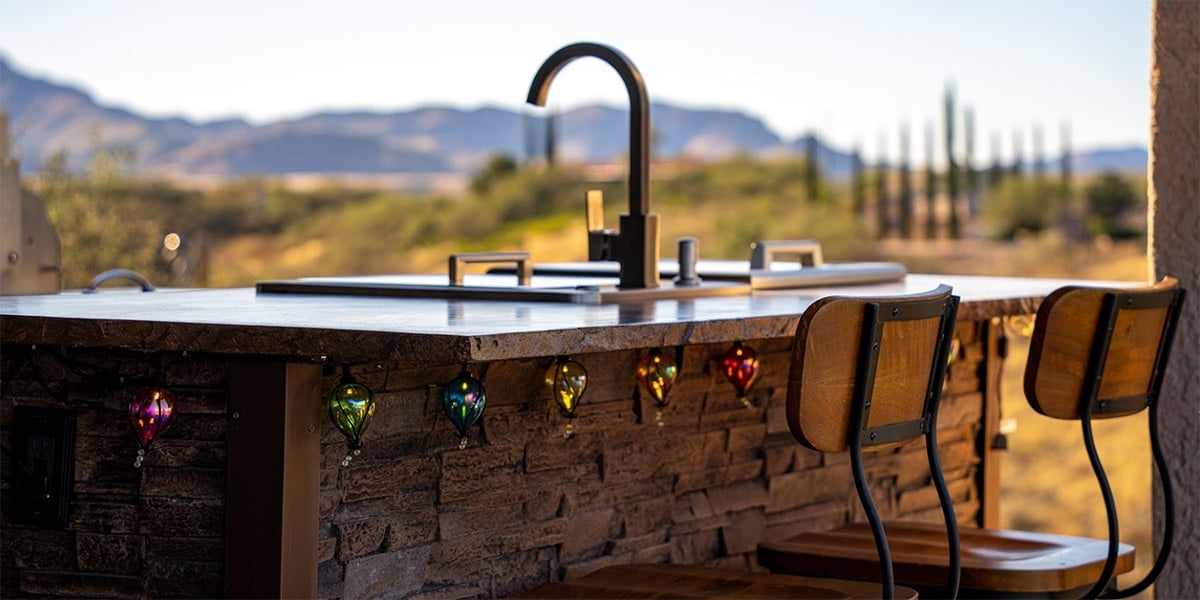 the simplest way to diy an outdoor kitchen bar island