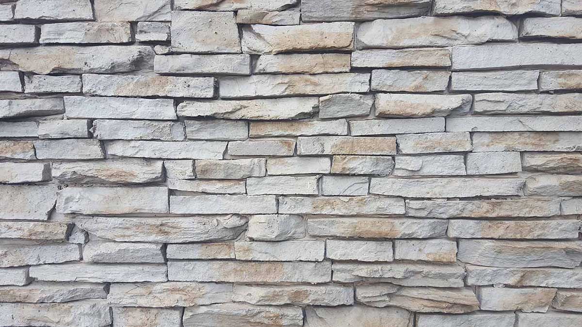 close up of stone outdoor kitchen