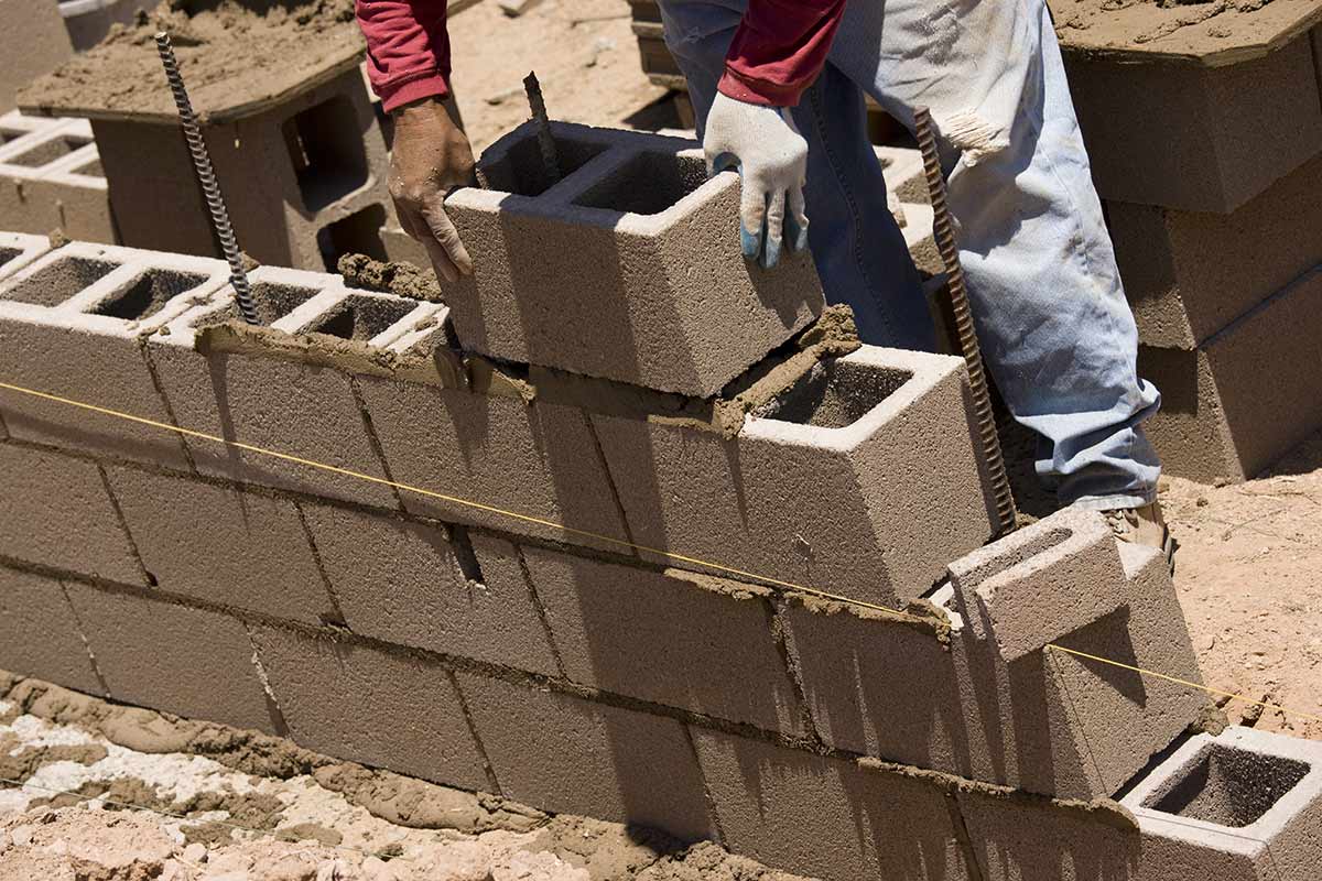 concrete blocks require a structural footing