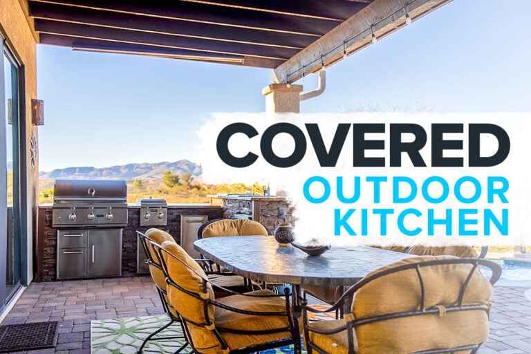 covered outdoor kitchen