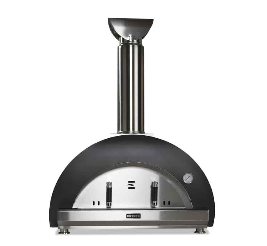 coyote countertop pizza oven in black