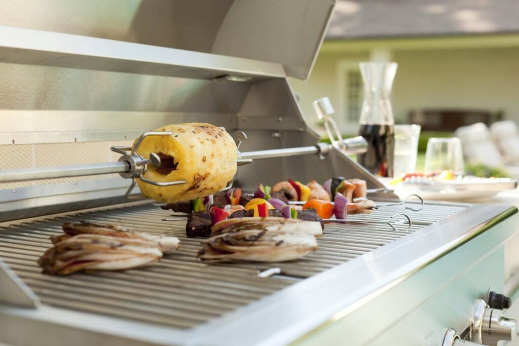 coyote s series grill with rotisserie attachment