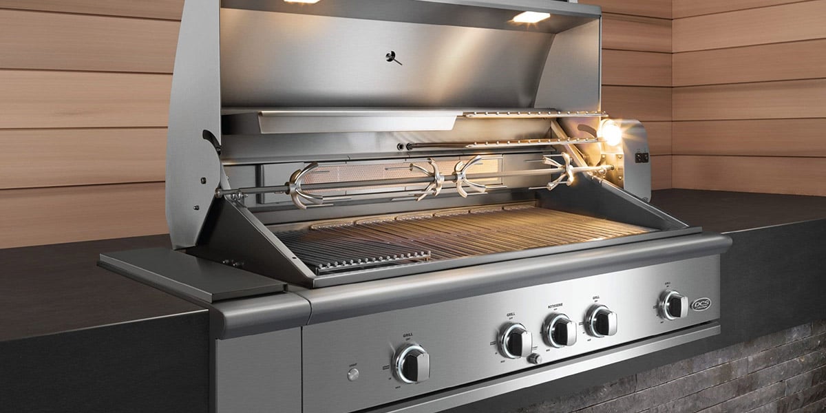 dcs brand grill model built in outdoor kitchen
