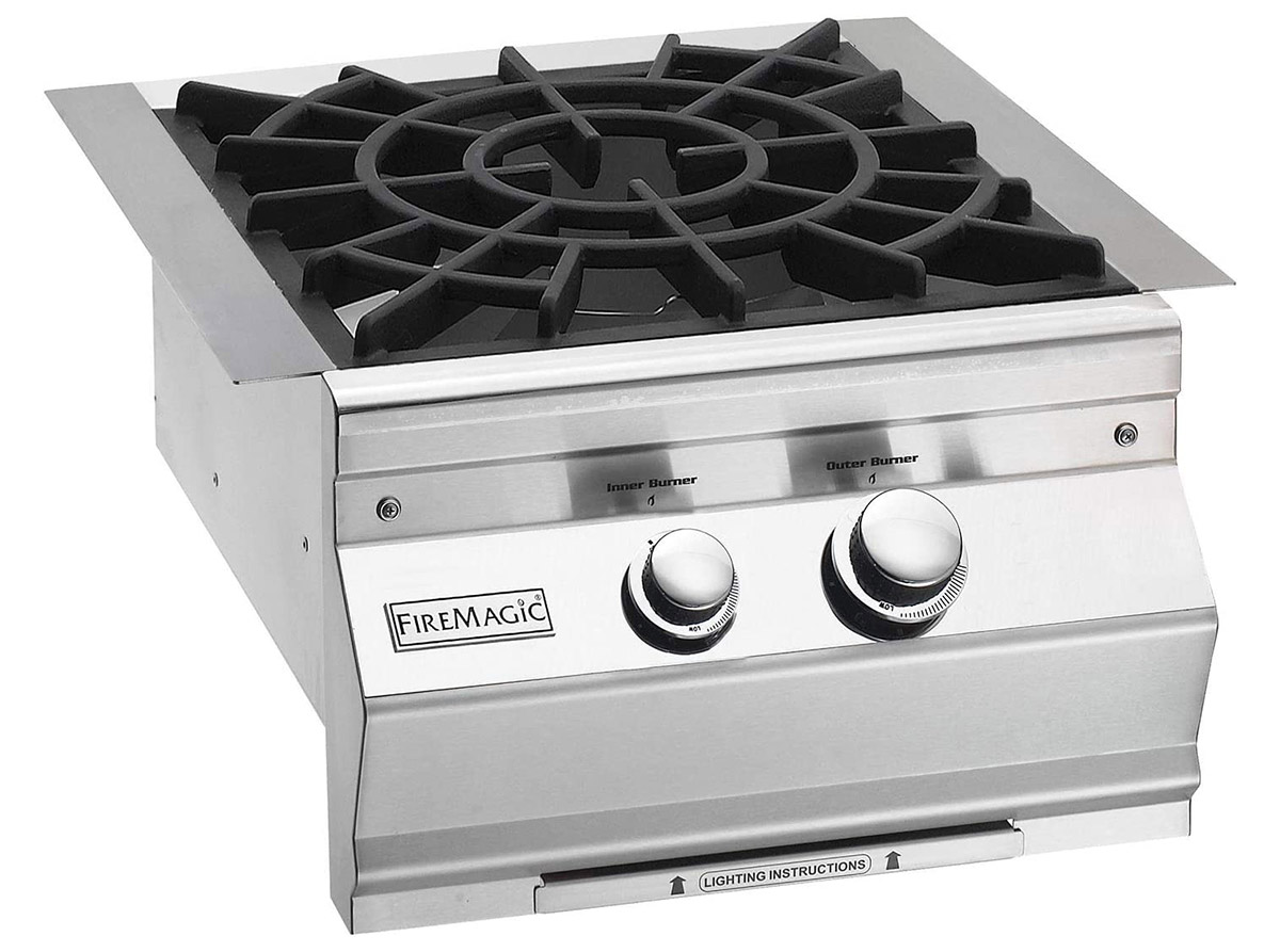 fire magic aurora built in power burner