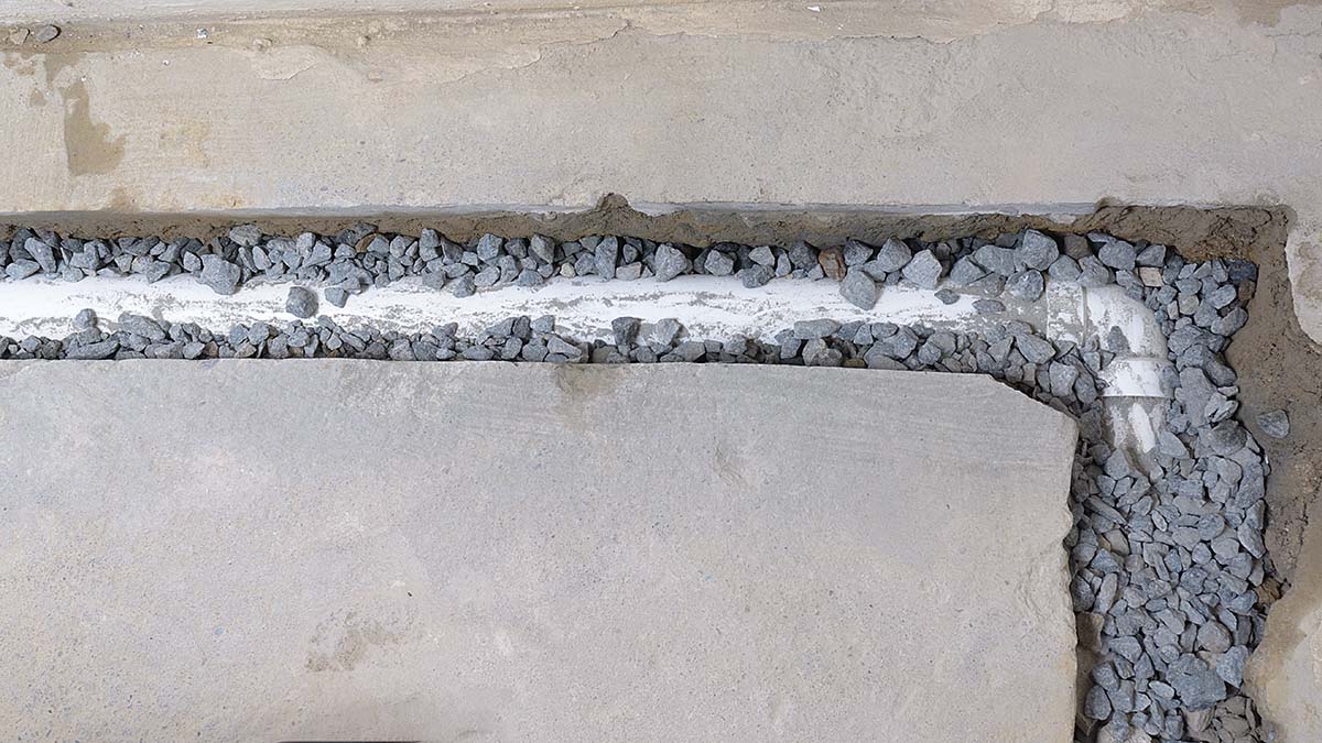 French drain and dry well option for an outdoor kitchen sink