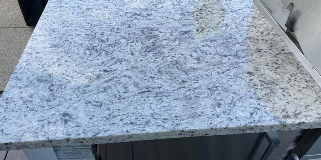 granite countertop on an rta outdoor kitchen structure which will determine kitchen costs