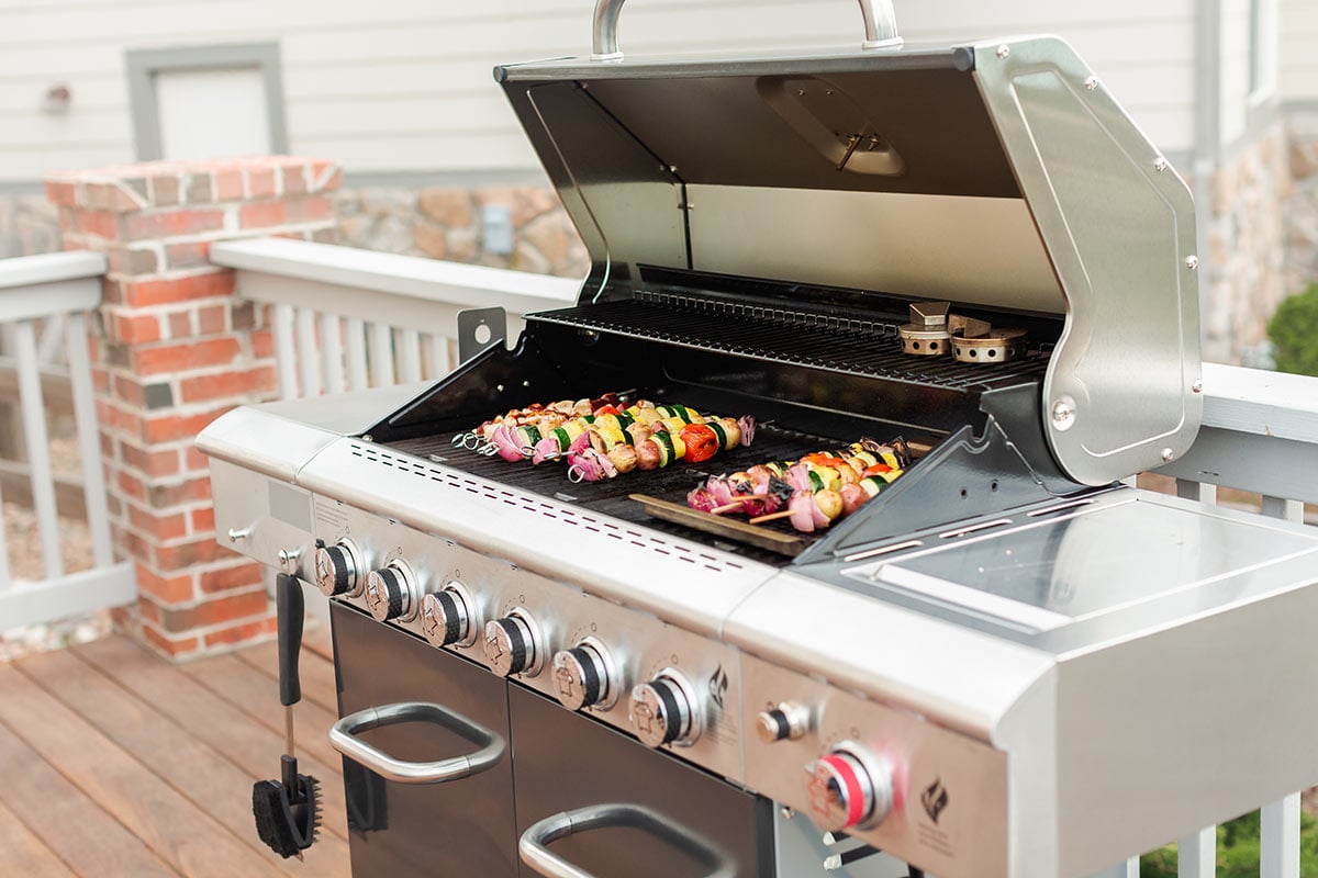 grill cart with side burner
