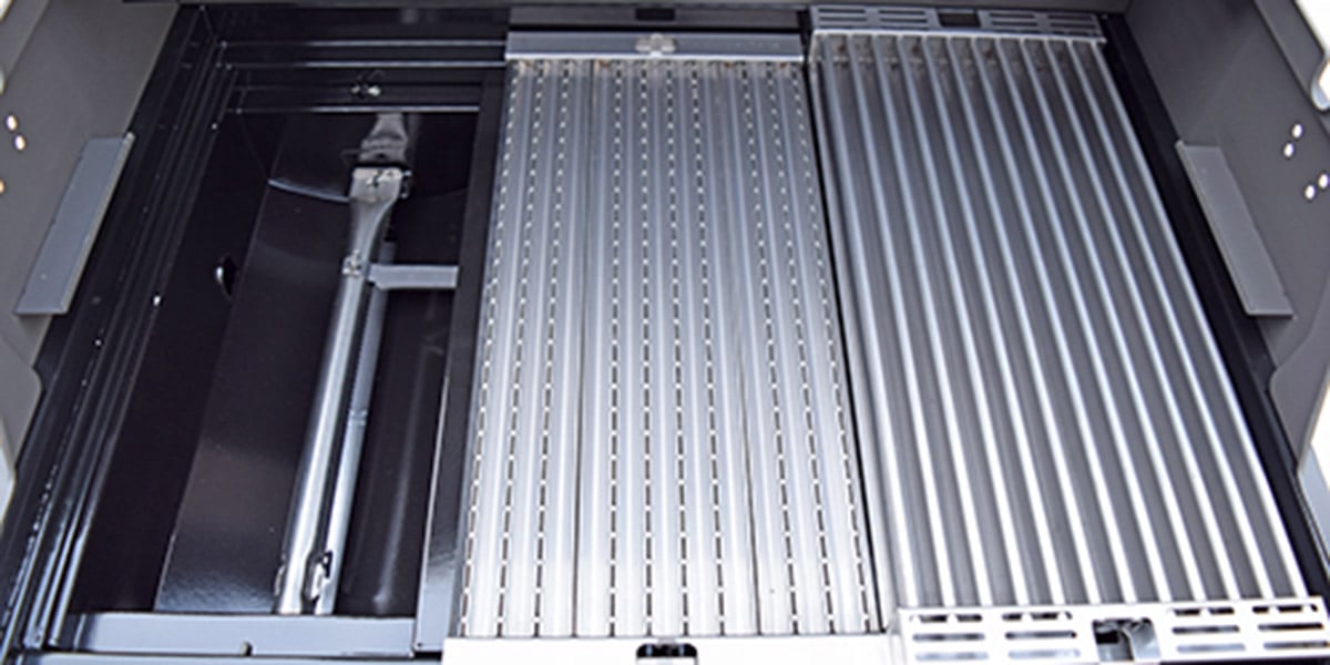 inside saber infrared grill hood