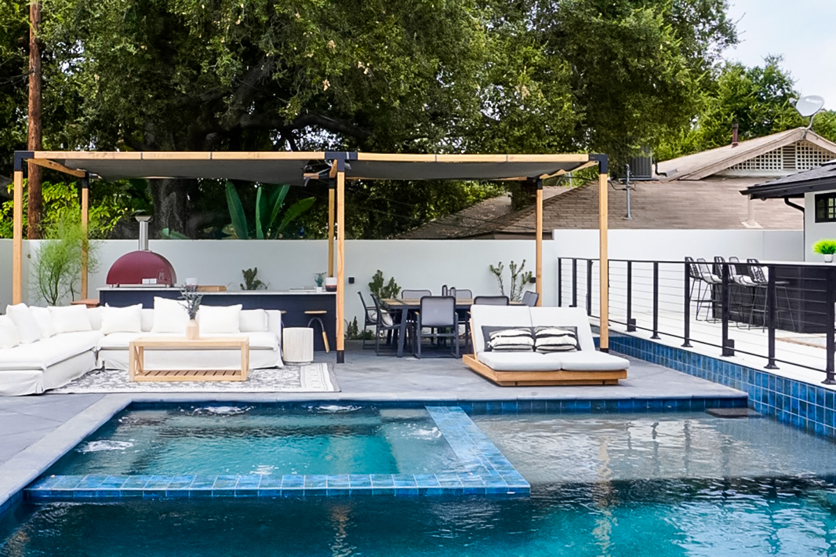 honest renovations project with outdoor kitchen and pool