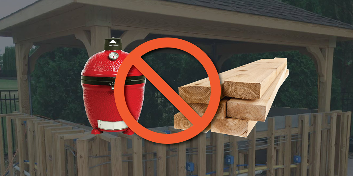 kamado joe and combustible materials should not be together