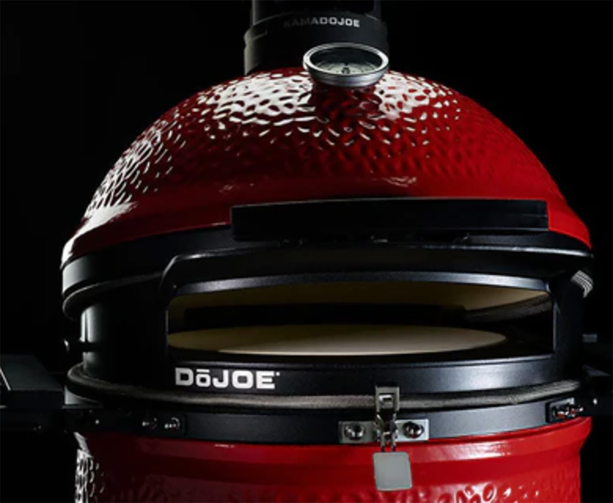 kamado joe with lid open
