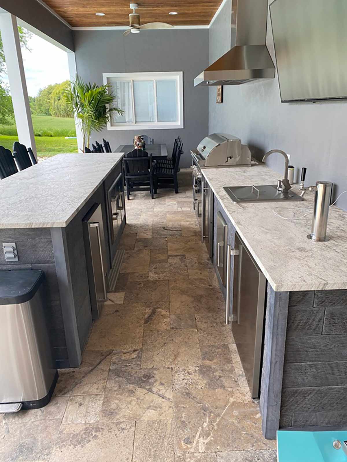kegerator in rta outdoor kitchen