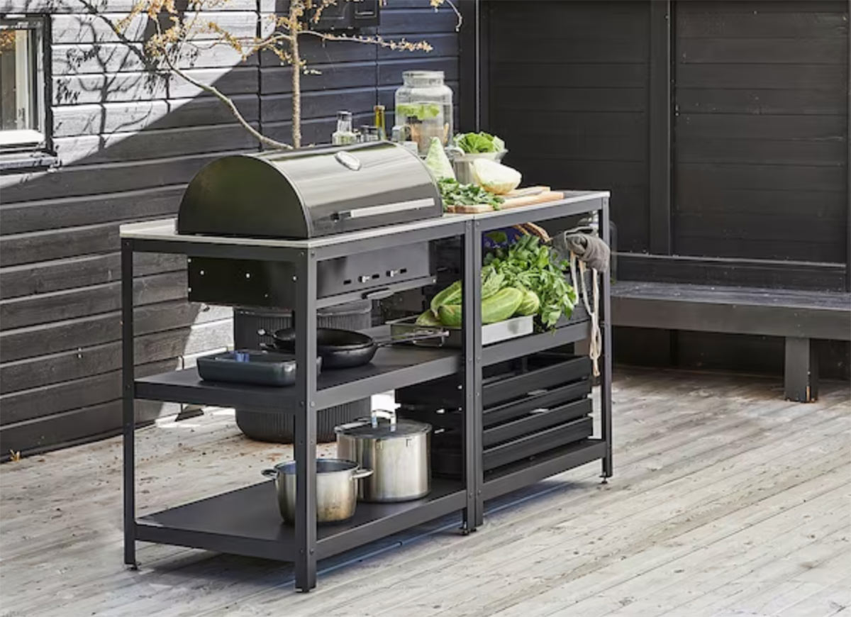 linear ikea outdoor kitchen
