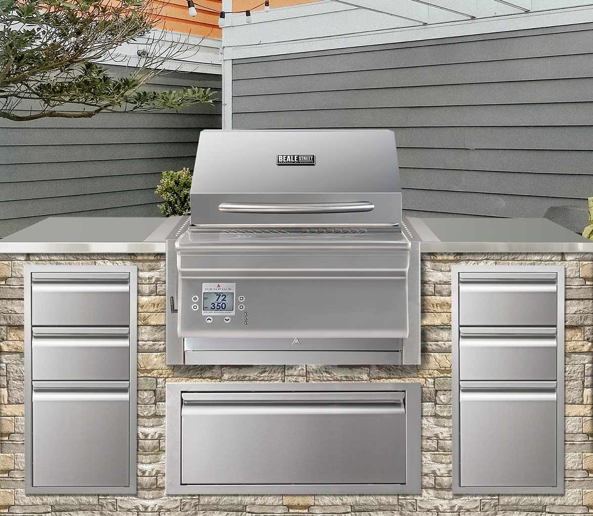 memphis beale built in grill