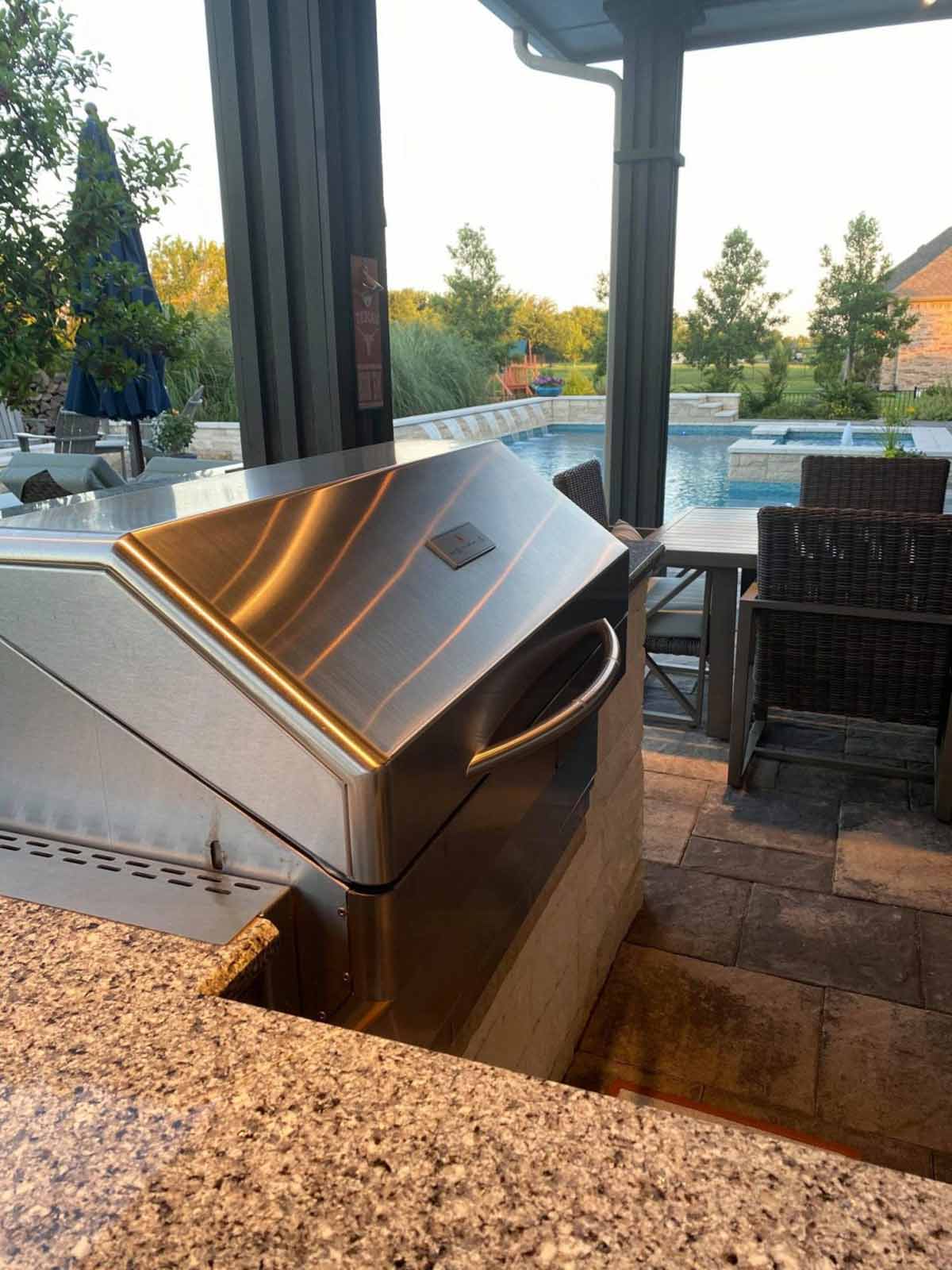 memphis grills in outdoor kitchen