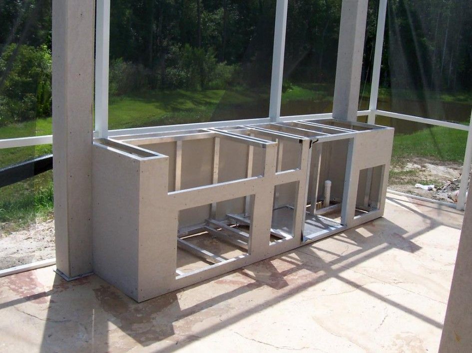metal outdoor kitchen frame
