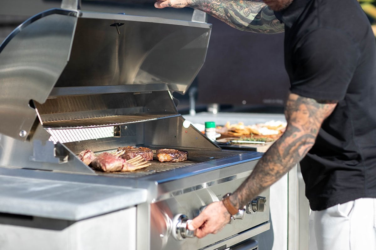 What is an outdoor grill station? A grill with other grill accessories, storage, prep space, and more