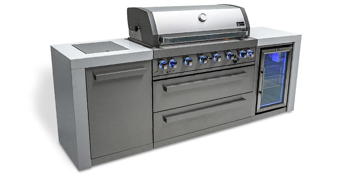 mont alpi linear grill island with storage and grills