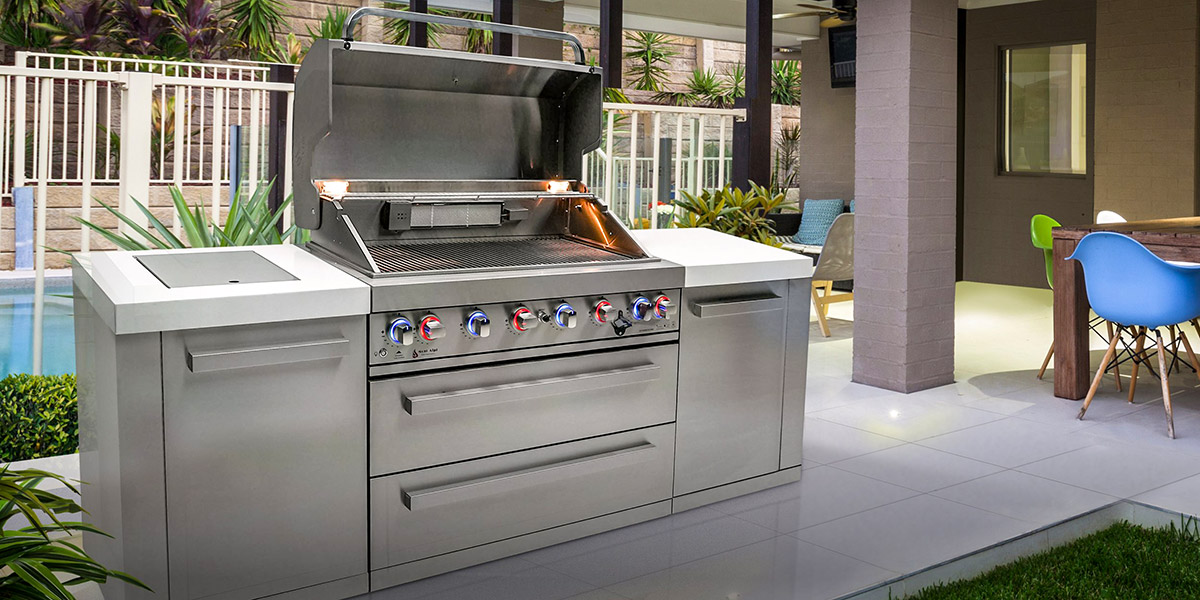 mont apli outdoor kitchen grill with illuminated grill knobs