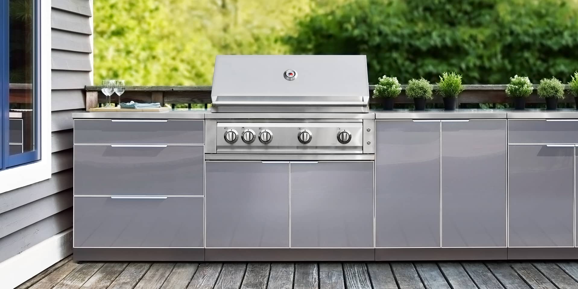 NewAge Aluminum Cabinet Outdoor Kitchen Option
