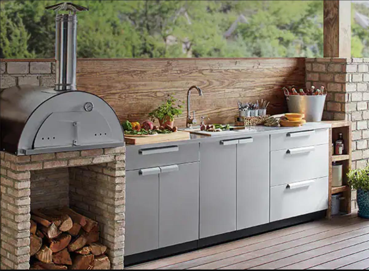 what are outdoor kitchen cabinets with an example of what is sold at home depot