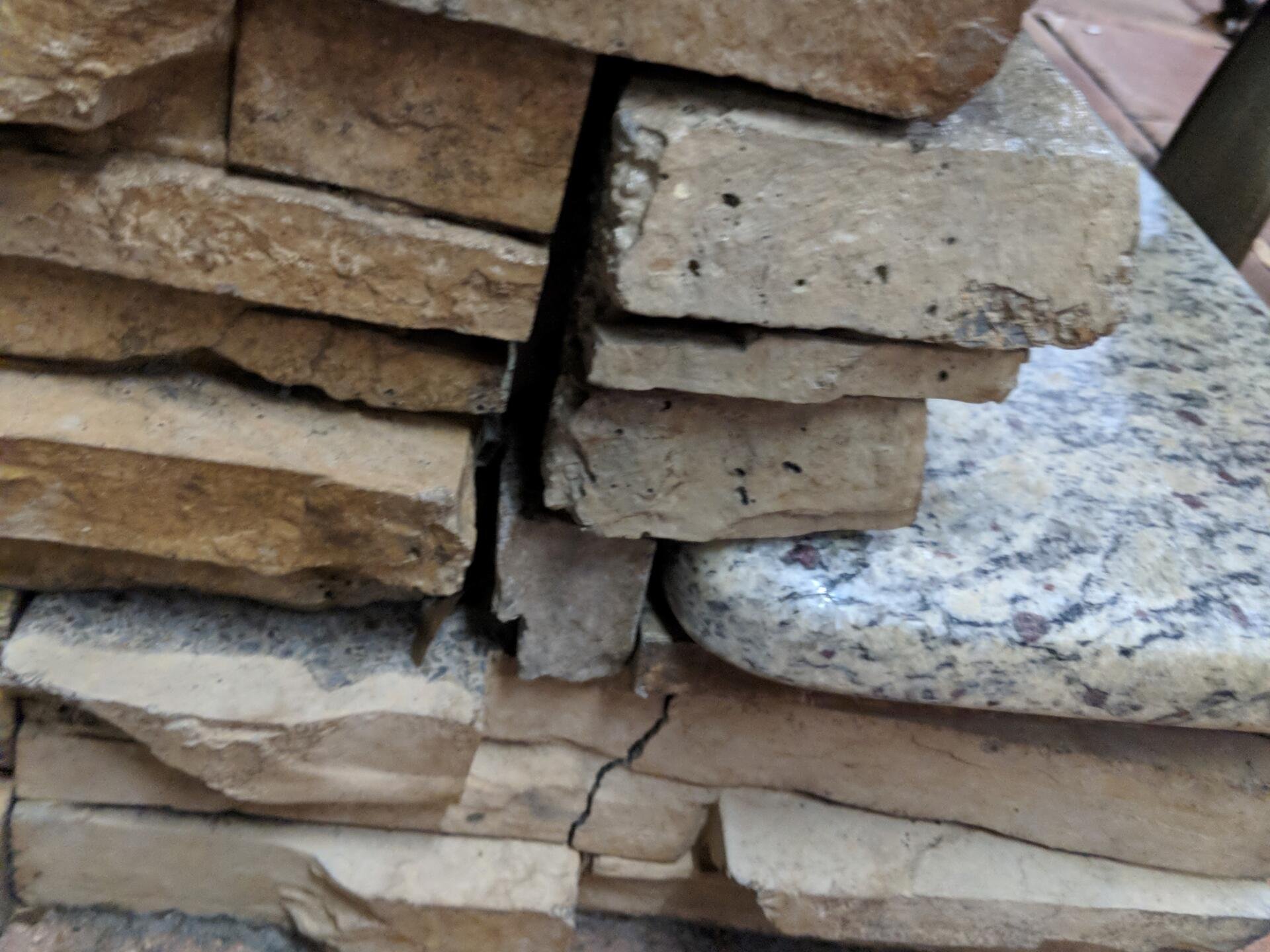 outdoor kitchen frame veneer cracking and seperating