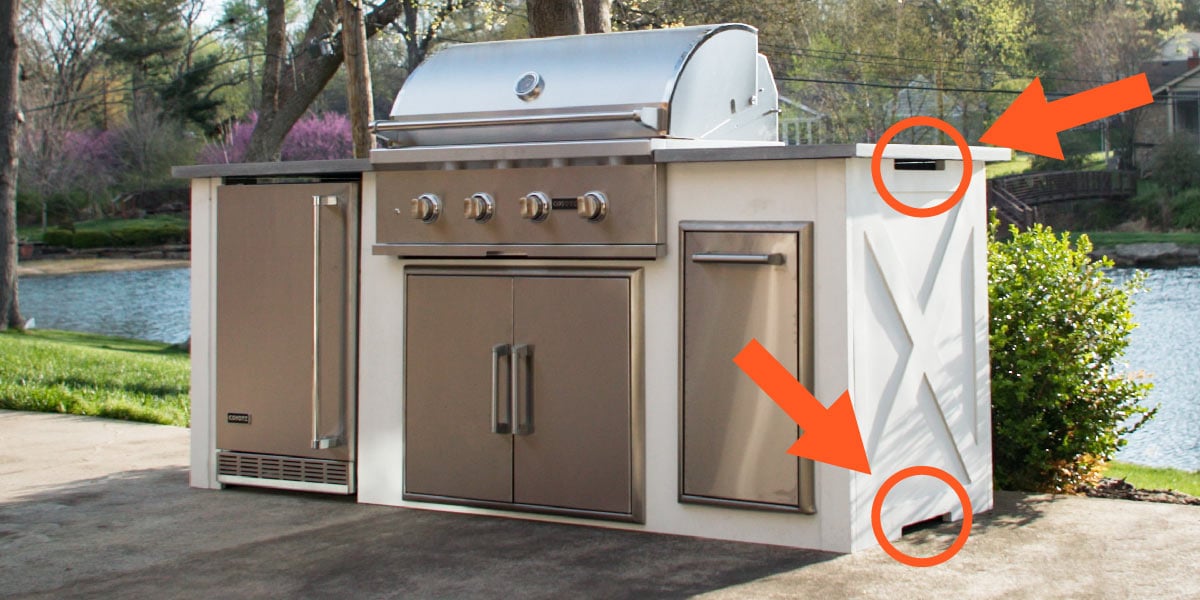 outdoor kitchen vents & Ventilation information