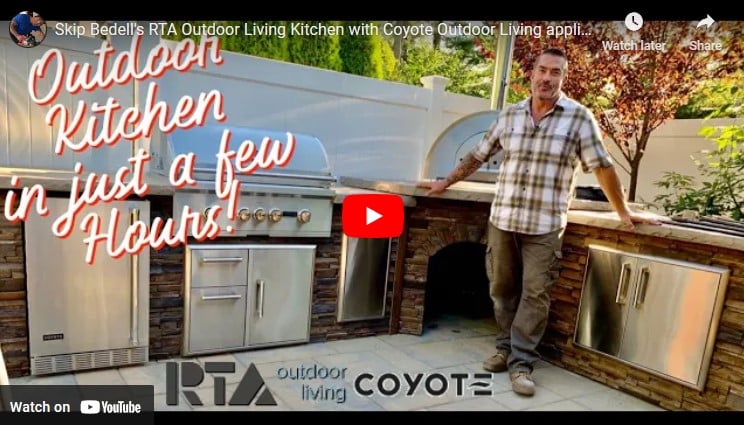 Skip Bedell's RTA Outdoor Living Kitchen with Coyote Outdoor Living appliances