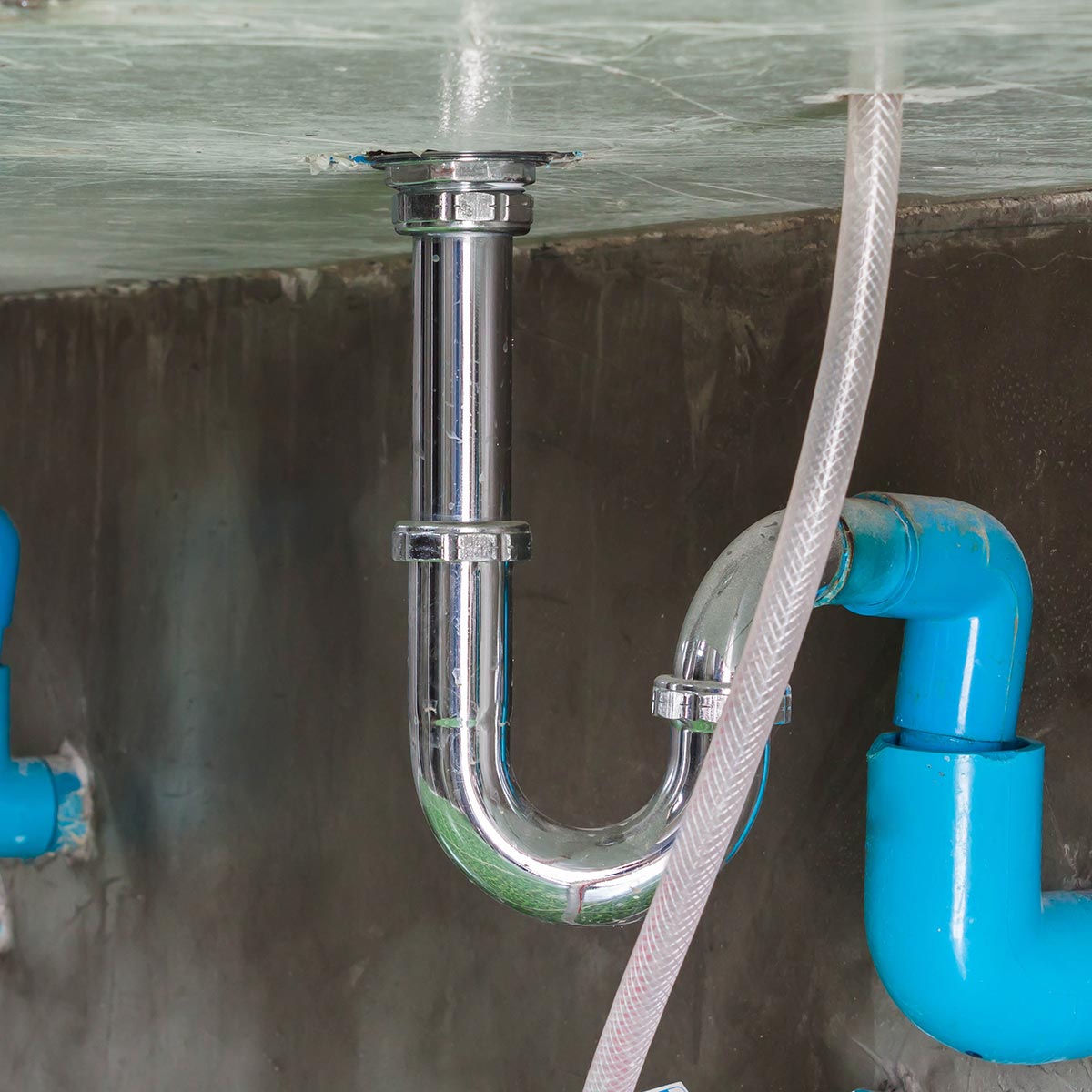 p trap under outdoor kitchen sink