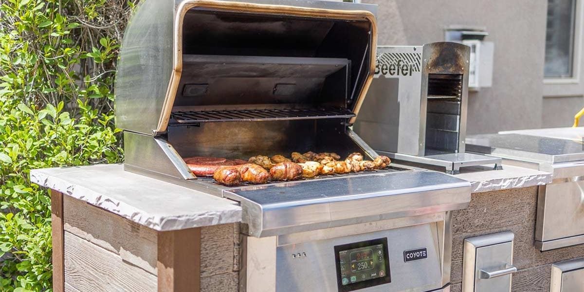 pellet grill rta outdoor kitchen