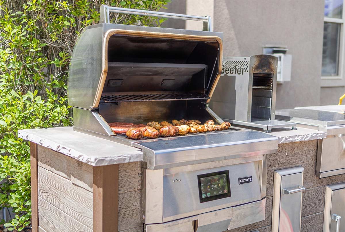 pellet grill rta outdoor kitchen