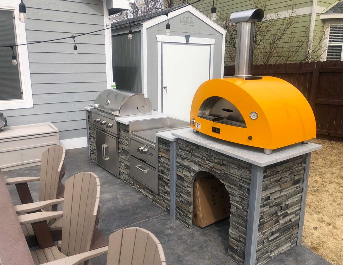 pizza oven stand with grill island and alfa pizza oven