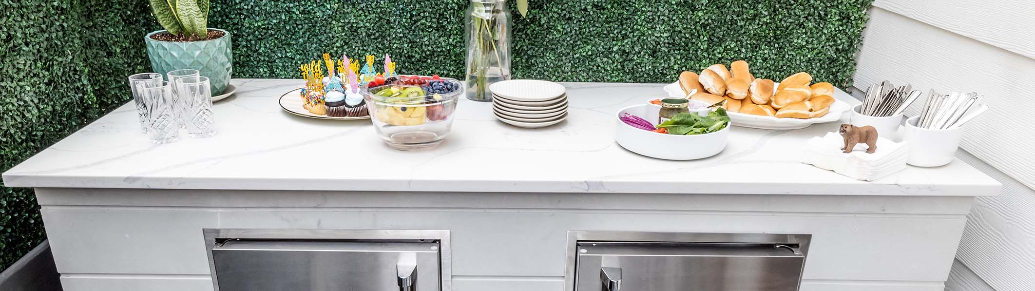 Outdoor quartz countertops are often the most expensive option