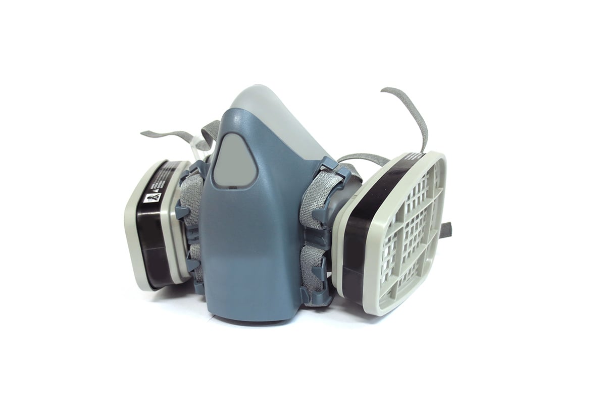 respirator for concrete countertop install