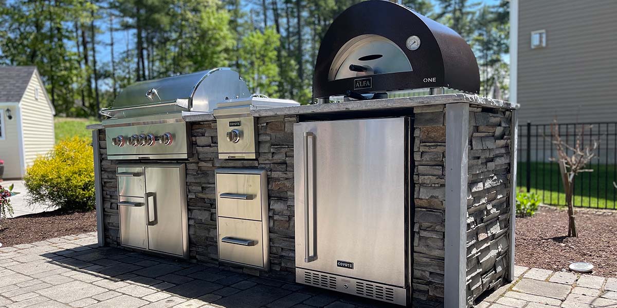 Outdoor kitchen build plans rta linear island