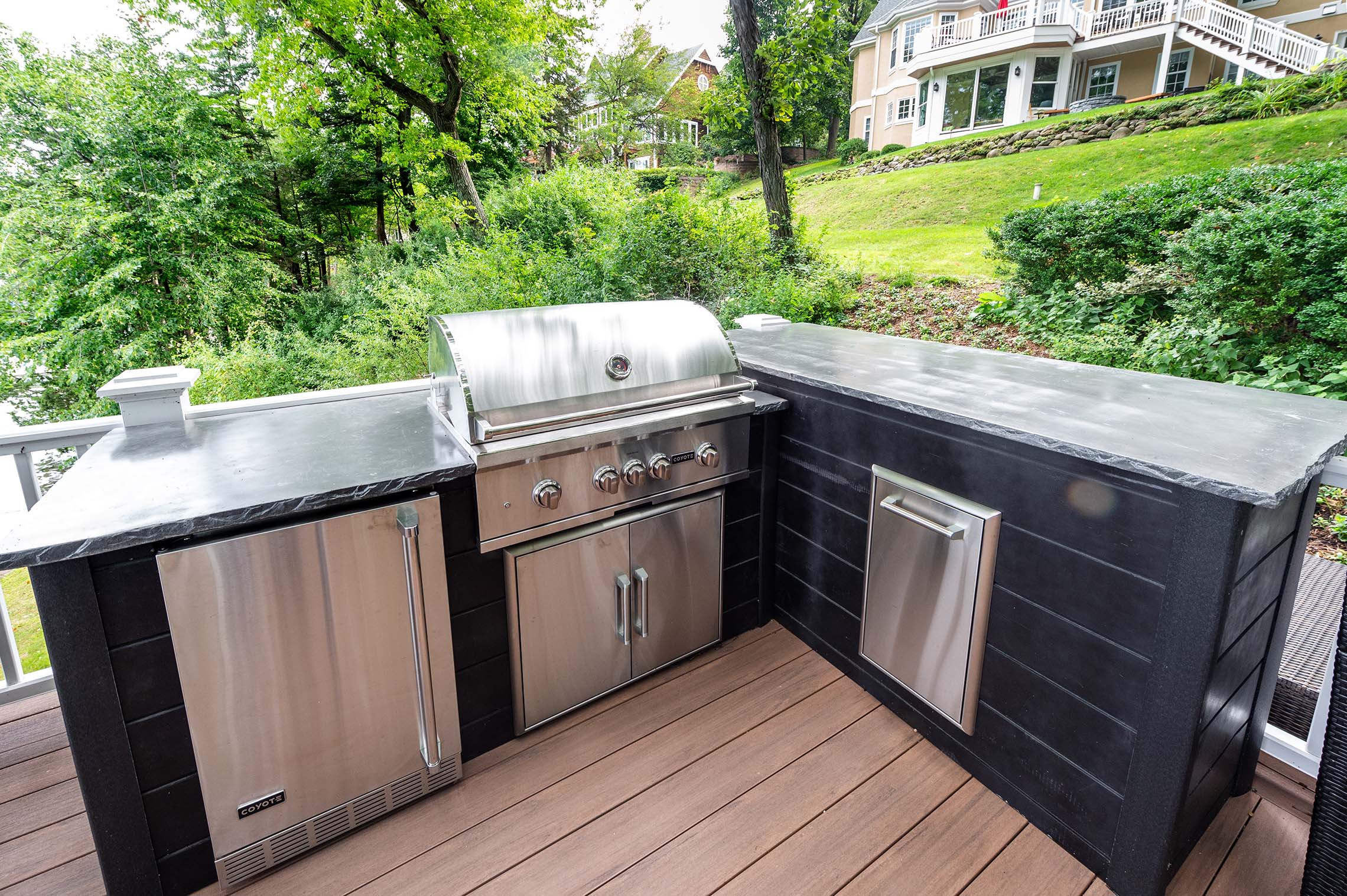rta outdoor kitchen kit with concrete countertop