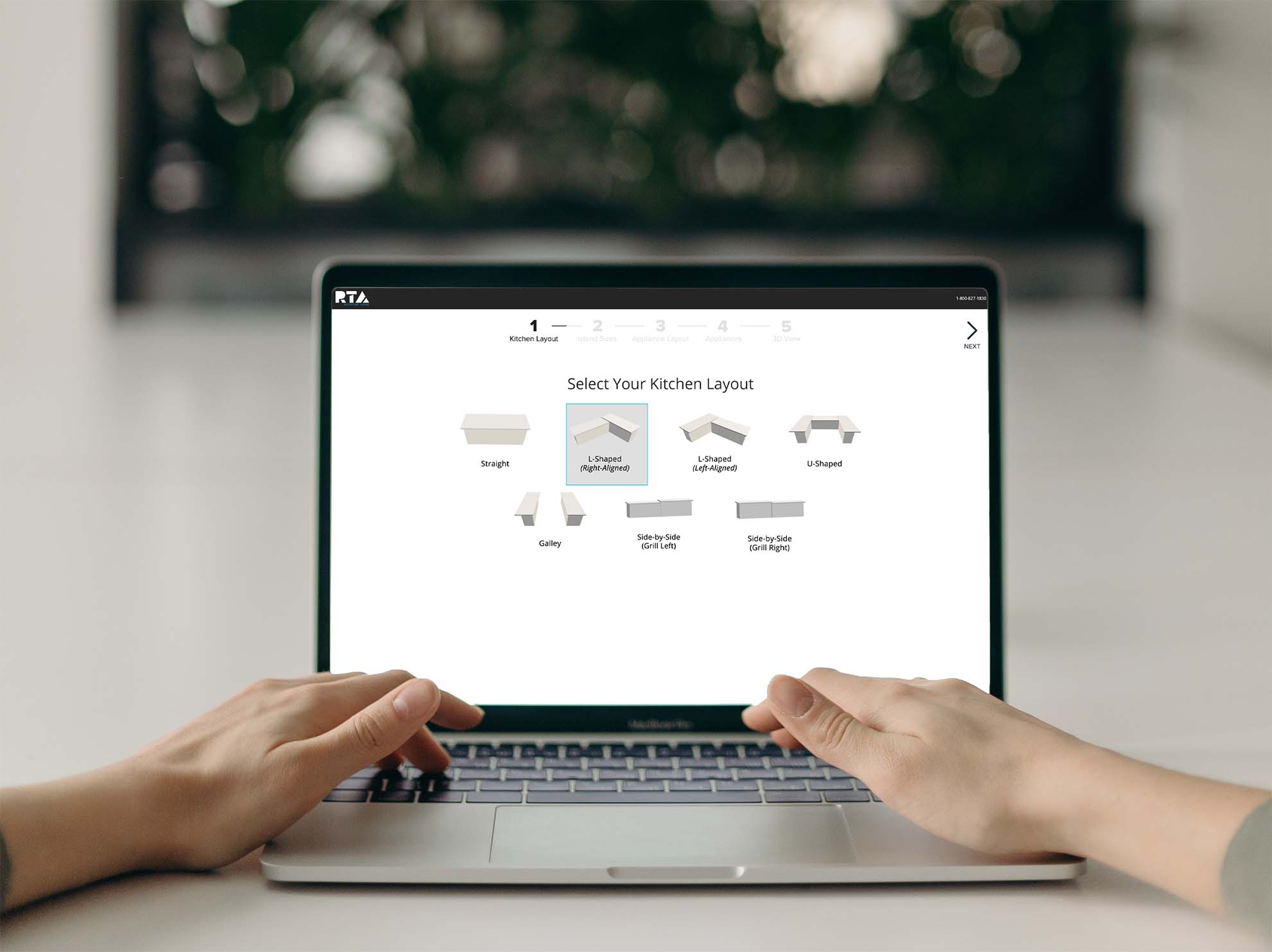 rta outdoor living design tool on laptop