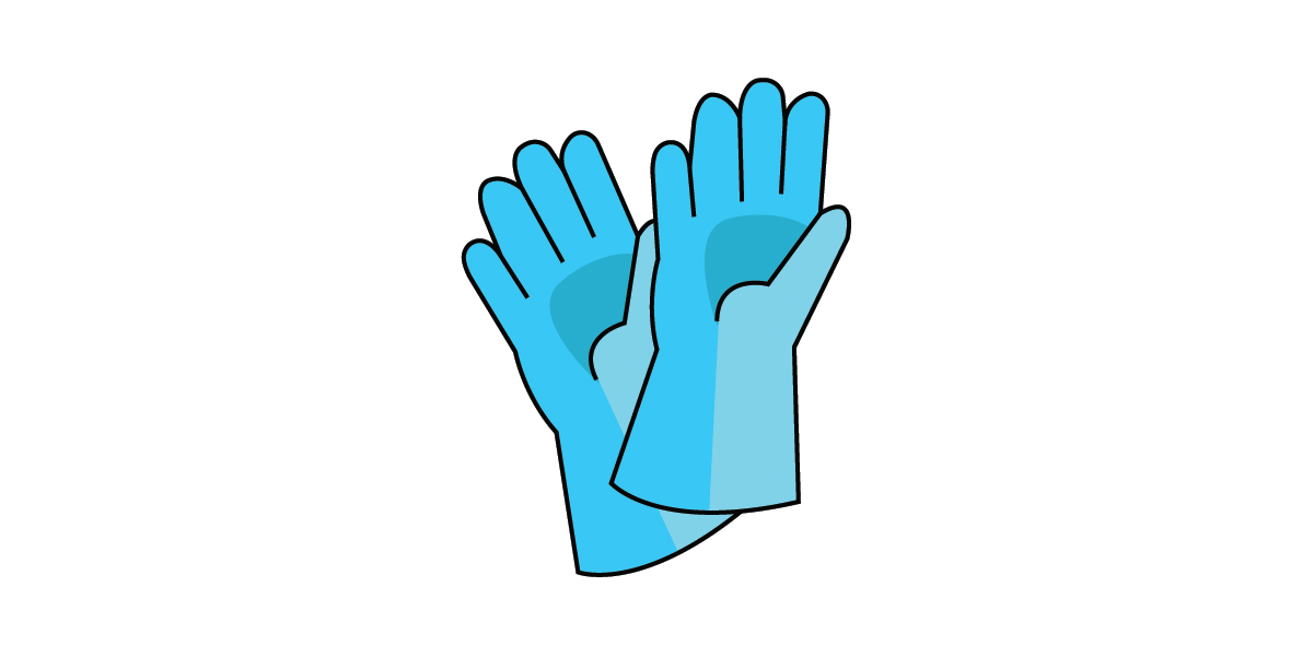 rubber gloves