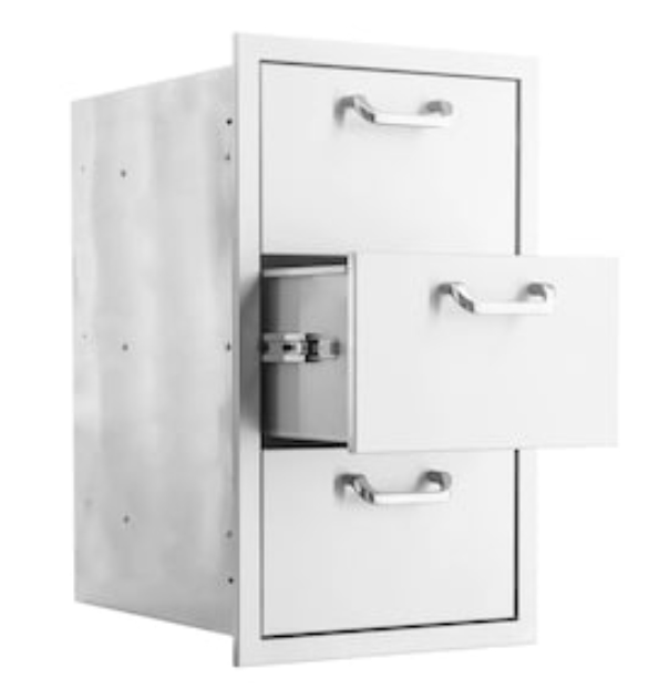 sealed outdoor kitchen drawers