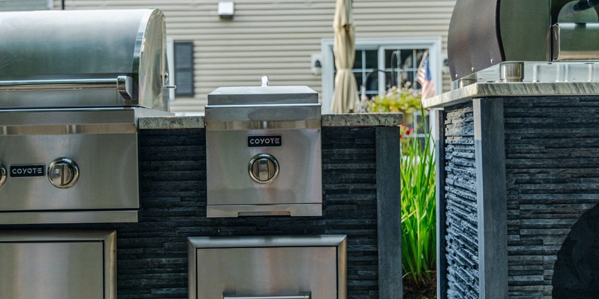single side burner in rta outdoor kitchen