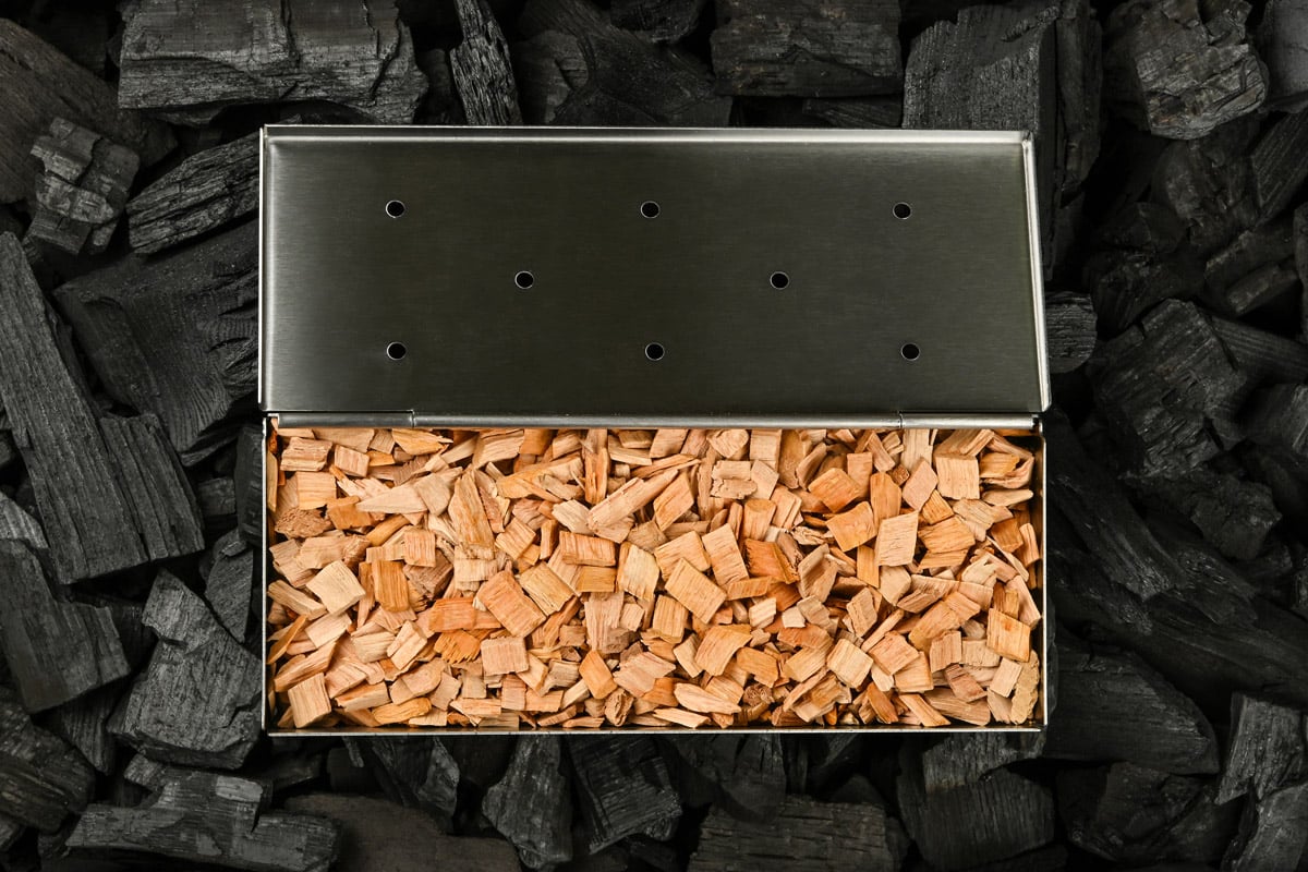 smoker box accessory for coyote built in grill model