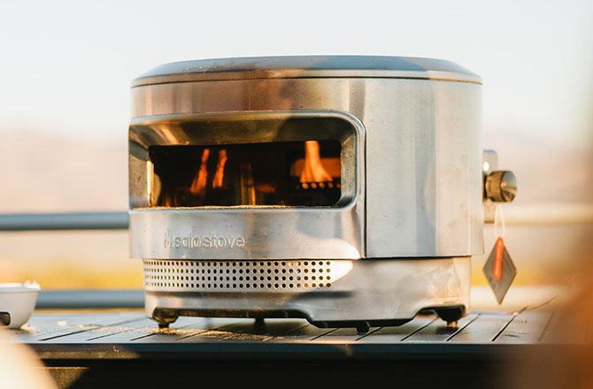solo stove pi pizza oven warming up to temp