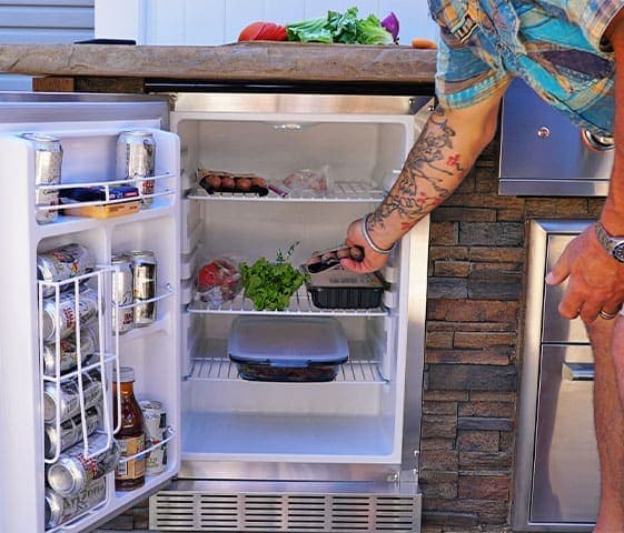 storage for outdoor kitchen cooking